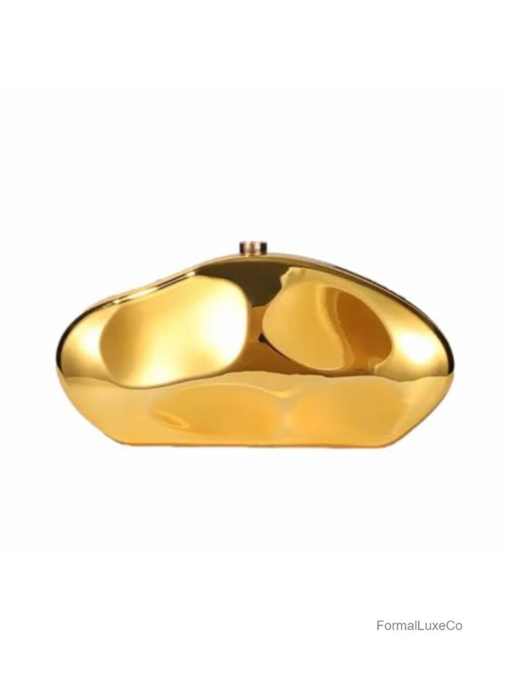 Acrylic Shell Clutch Bag with Metal Clasp Evening Handbag